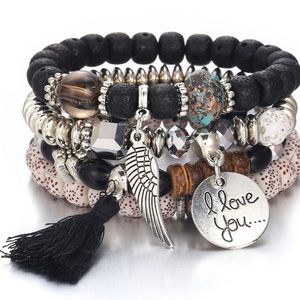 Natural Stone Fashion Tassel Bracelet.